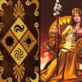 Element of fire - Queen of Wands Tarot card meaning for fortune telling Queen of Wands tarot card meaning